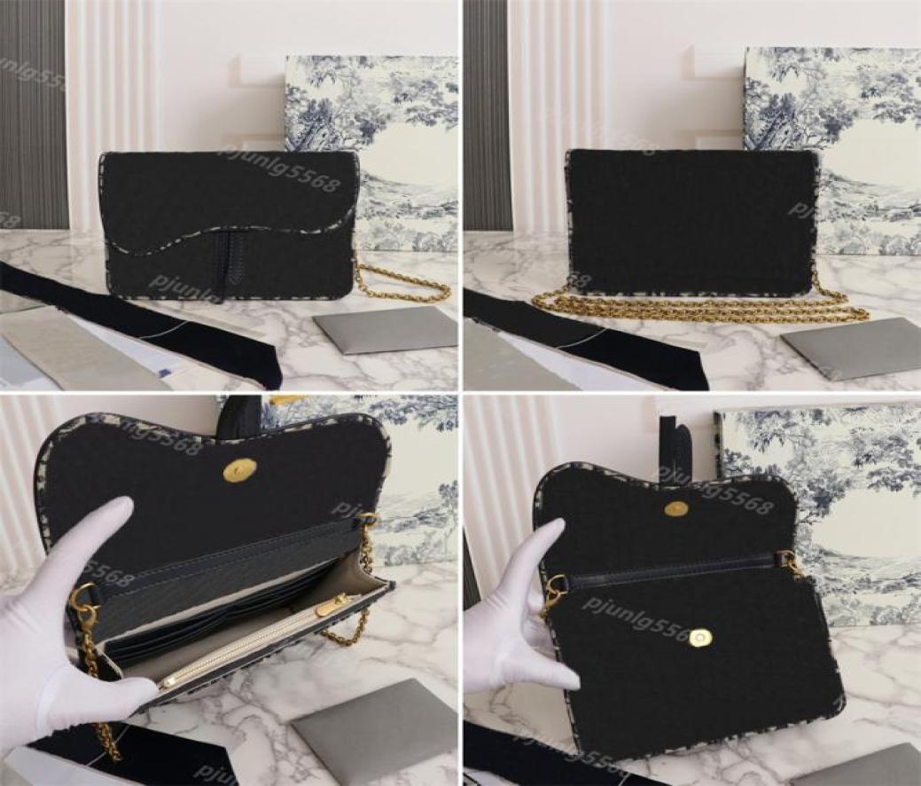

High quality flip Shoulder Bag Cosmetic Bag Handbag men039s and women039s fashion canvas Gold Chain Handbags Shoulder Bag Wa3710948, Black