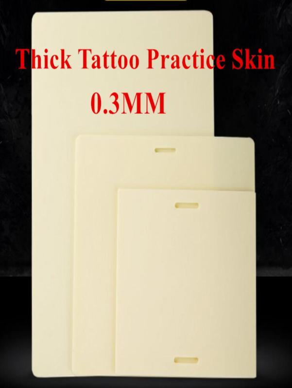 

3 PCSLOT High Quliaty Thick Tattoo Practice Skin Soft Silicone Rubber 3MM Extra Thicken with Arm Strap For Tattoo Supply3105021