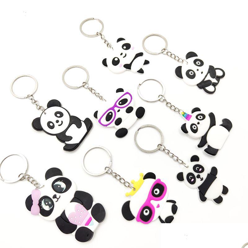 

Keychains Lanyards Pvc Key Chain Cute Cartoon Panda Keychain Pendant Car Keyring Drop Delivery Fashion Accessories Dhuli