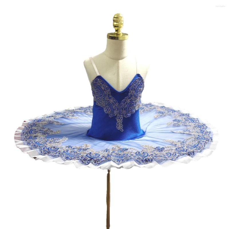 

Stage Wear Ballet Tutu Skirt Velvet Tops For Children's Swan Lake Costumes Kids Belly Dance Clothing Performance Costume, Velvet tops skyblue
