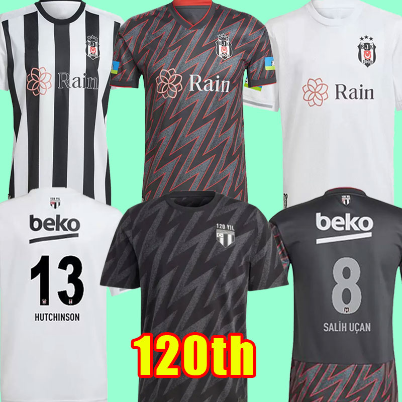 

22 23 Besiktas Mens Soccer Jerseys ROSIER MONTERO SOUZA NKOUDOU SALIH UCAN HUTCHINSON GHEZZAL NECIP W. SOUZA KARAMAN Home Away 3rd Football Shirt 120TH