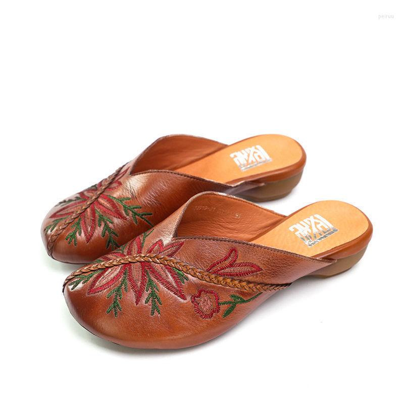 

Slippers 2023 Women's Closed Toe Summer Ethnic Retro Comfortable Simple Sandals Casual Shoes Linen Mule Slipper, Gray