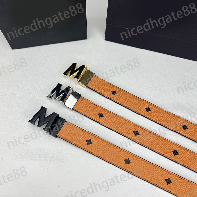 

Belts men leather designer m belt silver plated letter smooth buckle black brown cinturones useful mature luxury fashion belt jeans dress decorative ga06 C23, As show