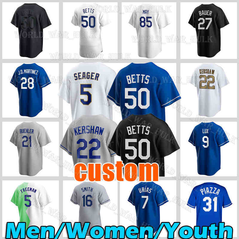

50 Mookie Betts Baseball Jersey 7 Julio Urias 5 Freddie Freeman 22 Clayton Kershaw 33 James Outman 28 Martinez Dustin May Los Angeleses Chris Taylor Will Smith Dodgers, Men jersey(d q)
