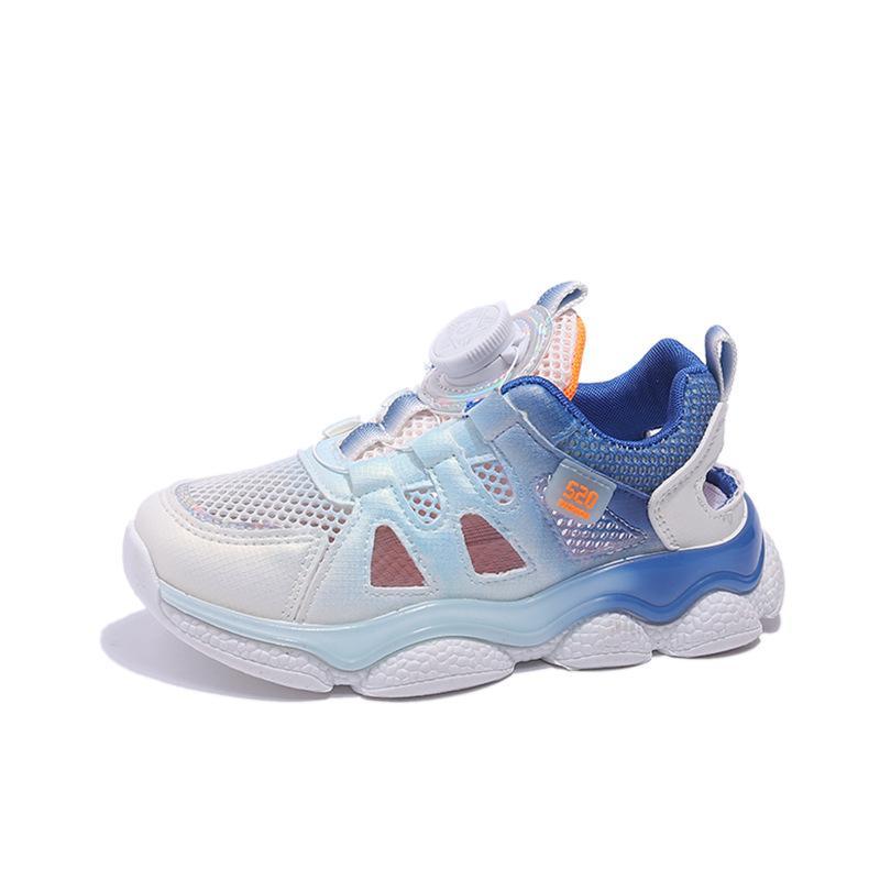

Athletic Baby Shoes Footwear Tennis Child Summer Hollow Single Mesh Rotating Button Cartoon Girls F15682, C1