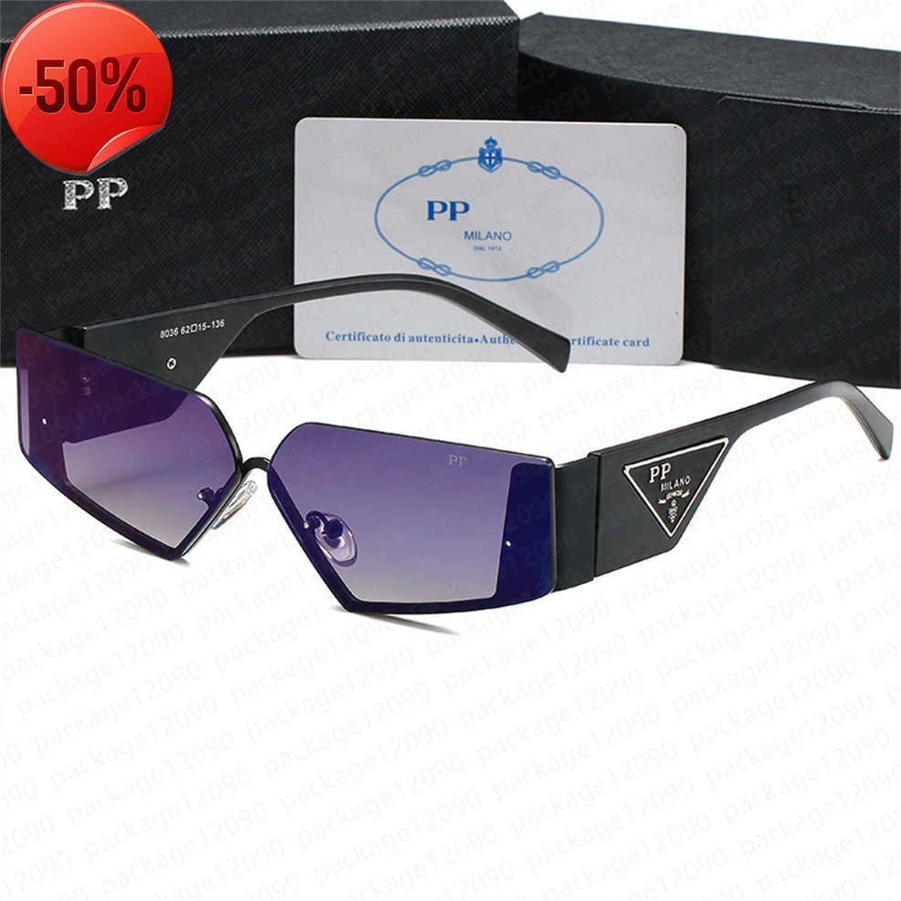 

2023 Cat's Eye brand sun with sunglasses Runway series Designer women men fashion sun glasses brands design black semi-rimless tone UV400 men's trend stud sunglasses s