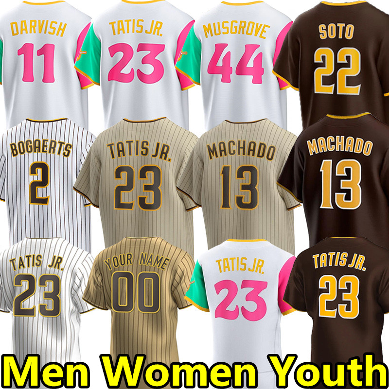 

Xander Bogaerts Juan Soto Baseball Jerseys Fernando Tatis Jr. Jake Cronenworth Manny Machado Kim Joe Musgrove Jersey Yu Darvish Trent Grisham Blake Snell Men Youth, Youth color 3