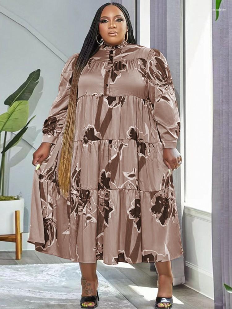 

Ethnic Clothing African Dresses For Women 2023 Fashion Autumn Winter Dashiki Africa Style Print Rich Bazin Shirt Maix