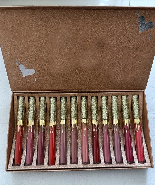 

Makeup Professional Lip Gloss Highquality 12 Fashion Colors Lipgloss 1set12 color5148301, Army green