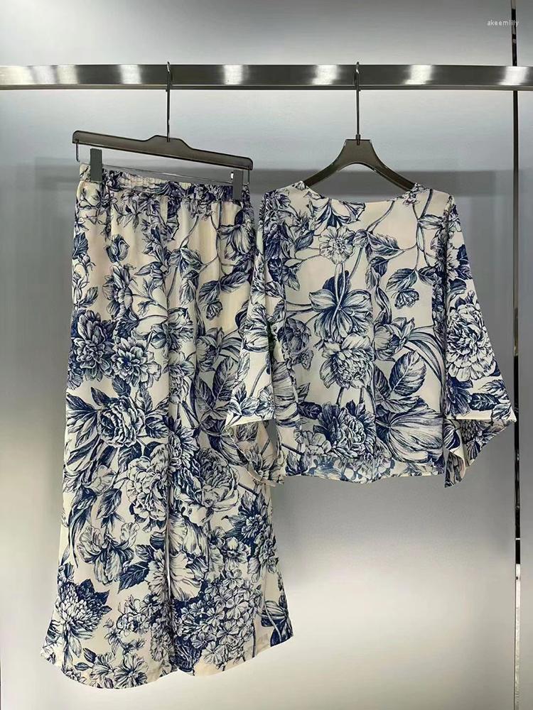 

Women' Two Piece Pants S081331 Fashion Sets 2023 Runway Luxury European Design Party Style Clothing, Picture shown