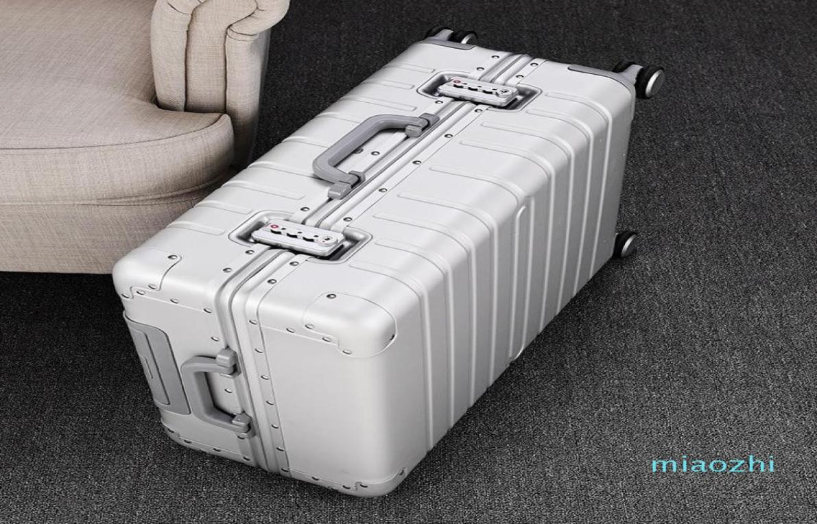 

Suitcases 100 Aluminum Alloy Pull Rod Suitcase 202428inch Metal Luggage Fashionable Type Of Box1431558