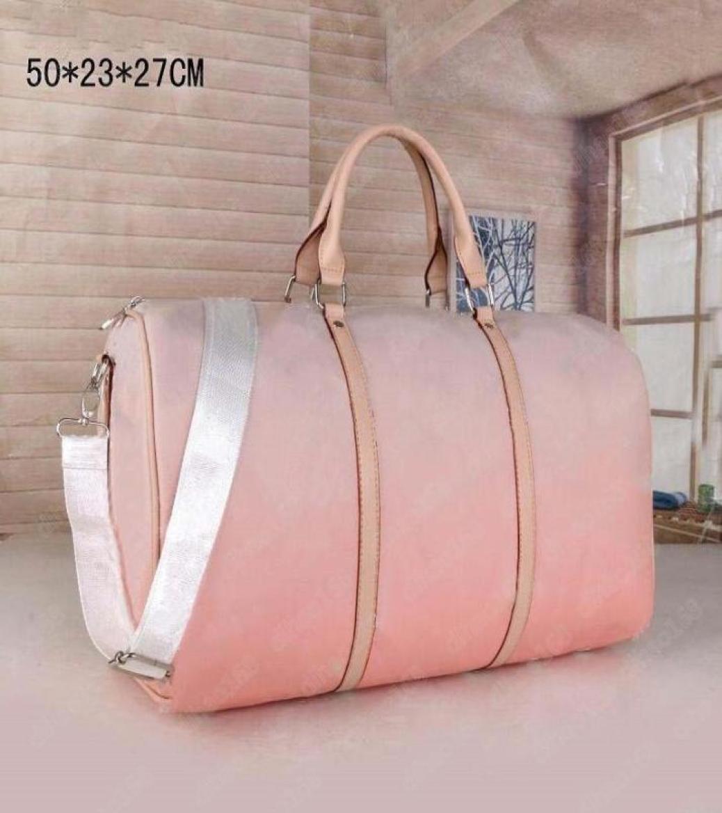 

Large Capacitys Women Designer Tote Bag Travel Handbag Men Shoulder Duffel Carry On Luggage Bottom Rivets Capacity Sport Bag 50CM 9179223, Sky blue