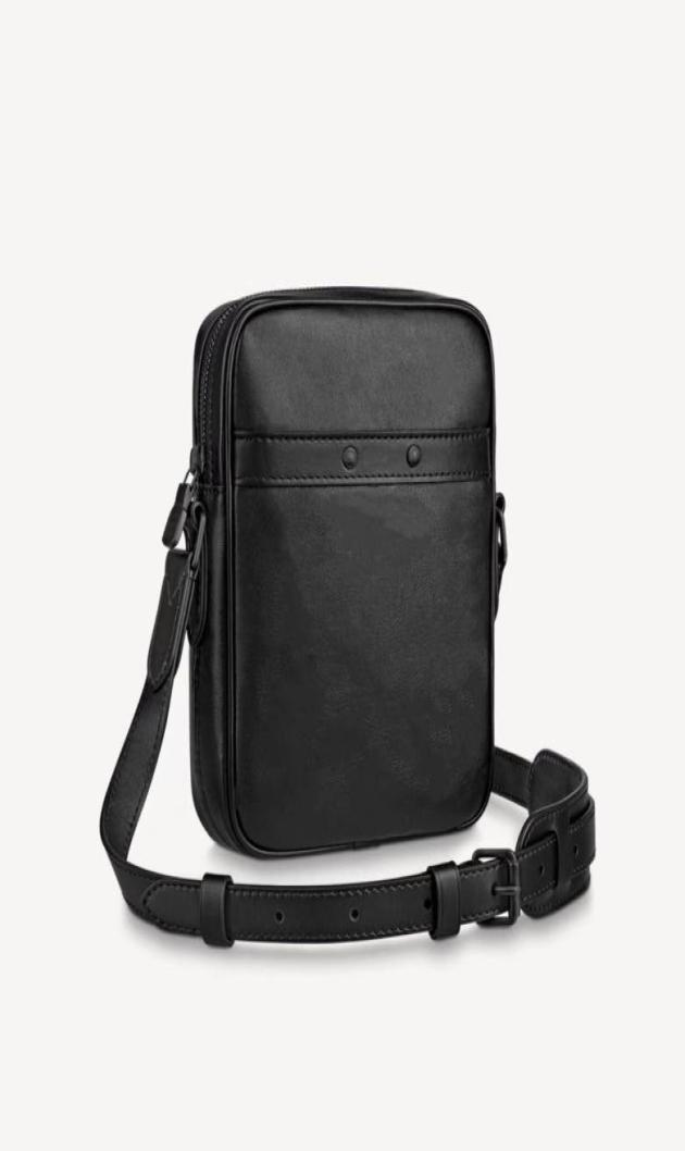 

Danube Slim Messenger Bag Black Embossed Leather Men Casual Outdoor Sports Crossbody Small Mobile Phone bags M449726437782