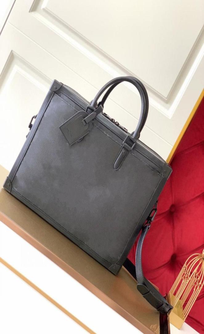 

YY Briefcase Business Crossbody Handbag Fashion Men messenger Shoulder Canvas Genuine Leather Laptop Bag Man Computer Bags 449526686222, Clear