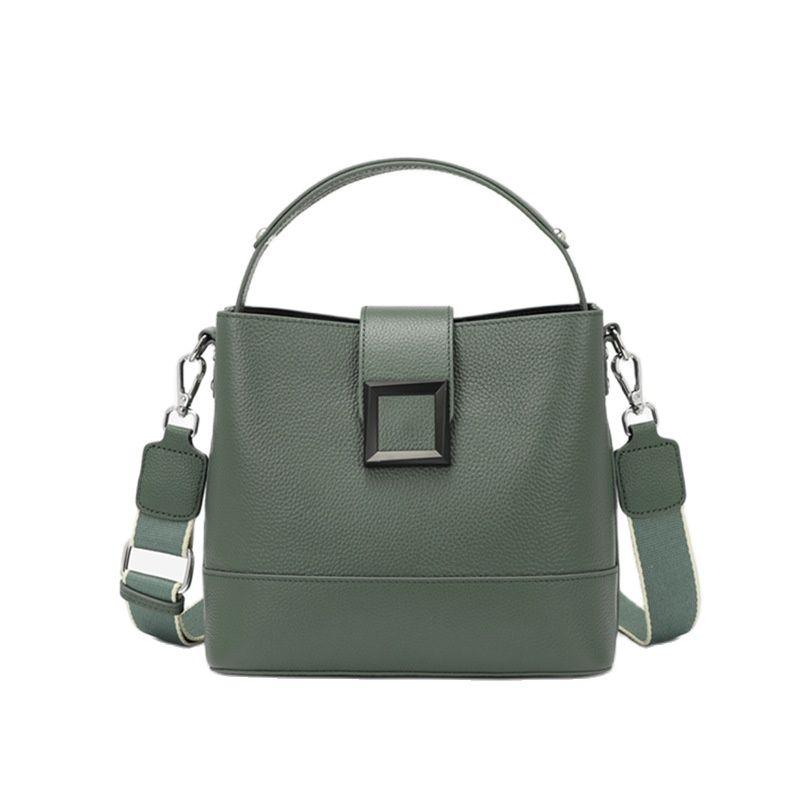 

Evening Bags First Layer Cowhide Bucket Totes 2023 Fashion Messenger Handbag Women's Summer Texture Versatile Single Shoulder BagEvening, Gray