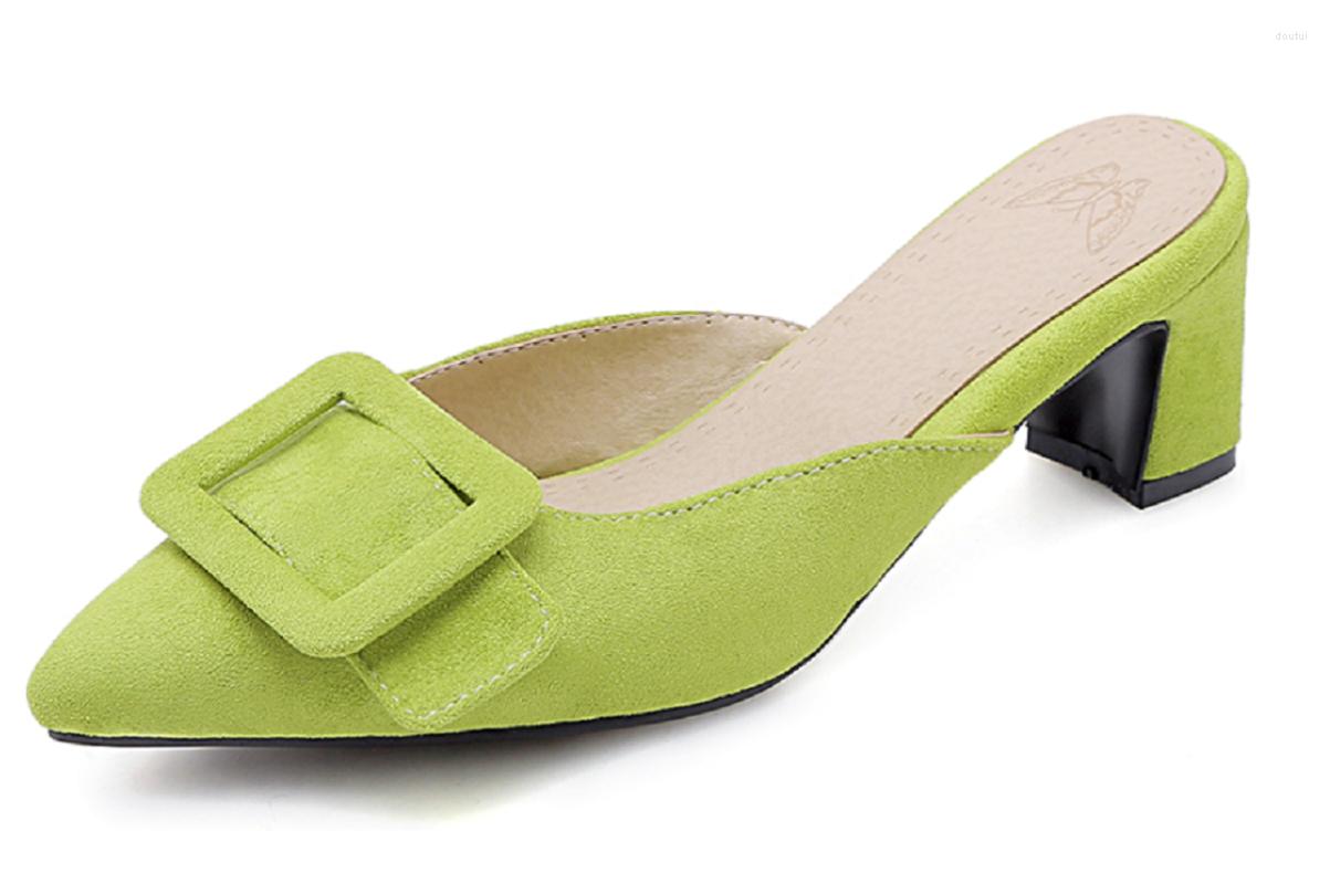 

Slippers Summer Women's Sandals 5.5cm High Heel Outside Modern Slipper Pointed Toe Flip Flop For Woman Shoes Ladies Flops, Red