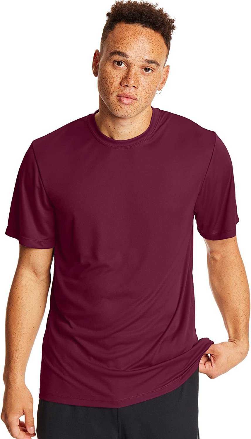 

Hanes Sport Men's Set Cool DRI Moisture wicking High Performance T-shirt Pack DM9I 0G1G, Deep red