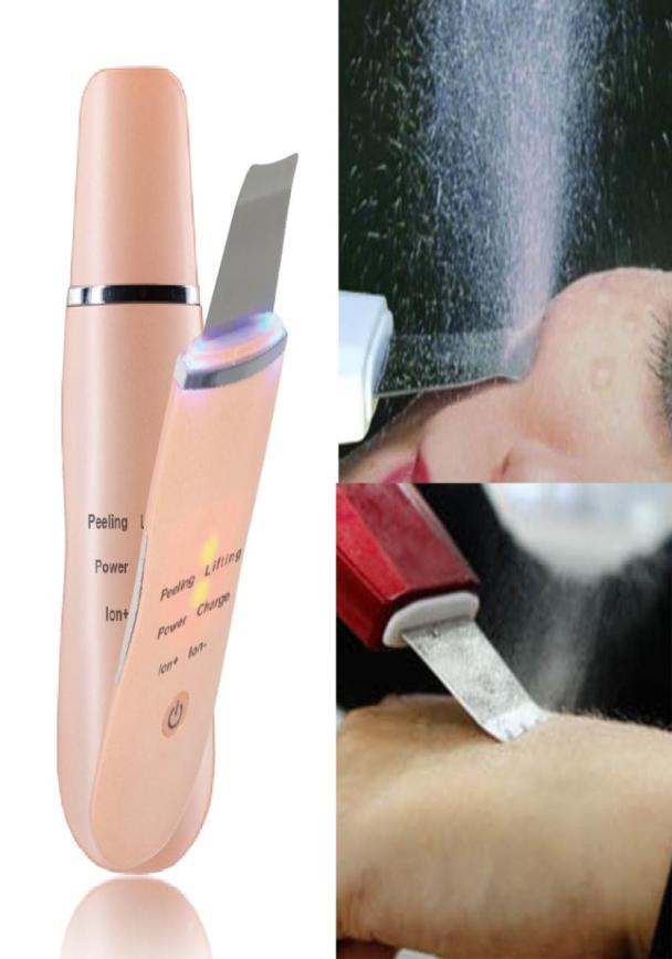 

SC003 MOQ 1 24Khz Ultrasonic Ion Skin Scrubber Rechargable Facial peels beauty Device Blackhead Removal exfoliator face lift beaut3163575