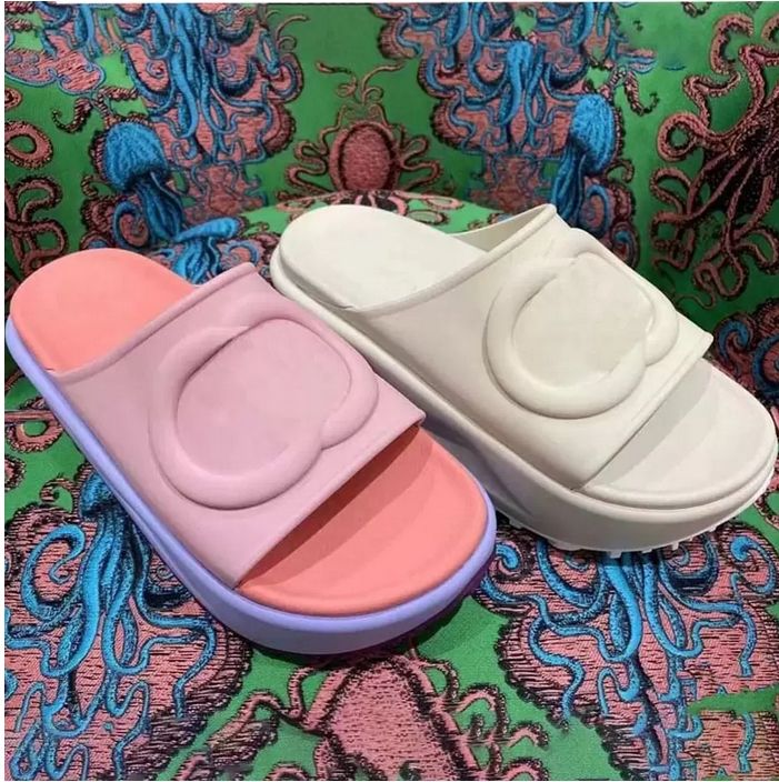 

Fashion women rubber sandals selling Slippers Woman Slipper Shoes thick sole slides Sandal Size 35-41 G63, White