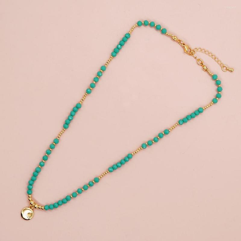 

Pendant Necklaces Go2boho In White Moon Star Crystal Beaded For Fashion Women Jewelry Summer Trendy