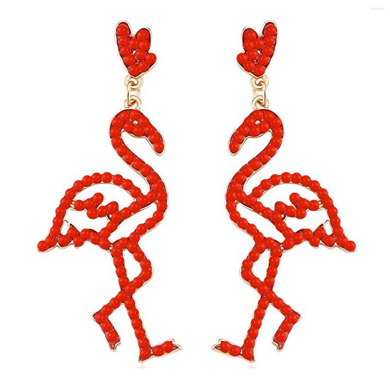 

Dangle Earrings Flamingo Retro Creative Fashion Exaggerated Long Women's