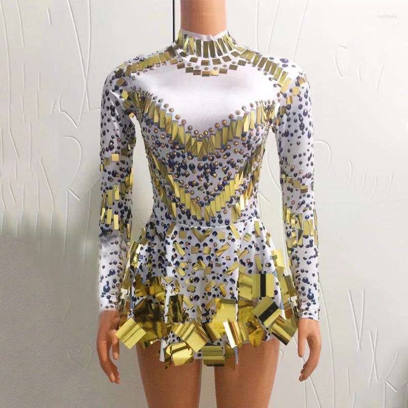 

Stage Wear Full Rhinestones Sequins Dresses Women Jazz Evening Dress Birthday Celebrate Costume Nightclub Festival Outfit XS6269, Black