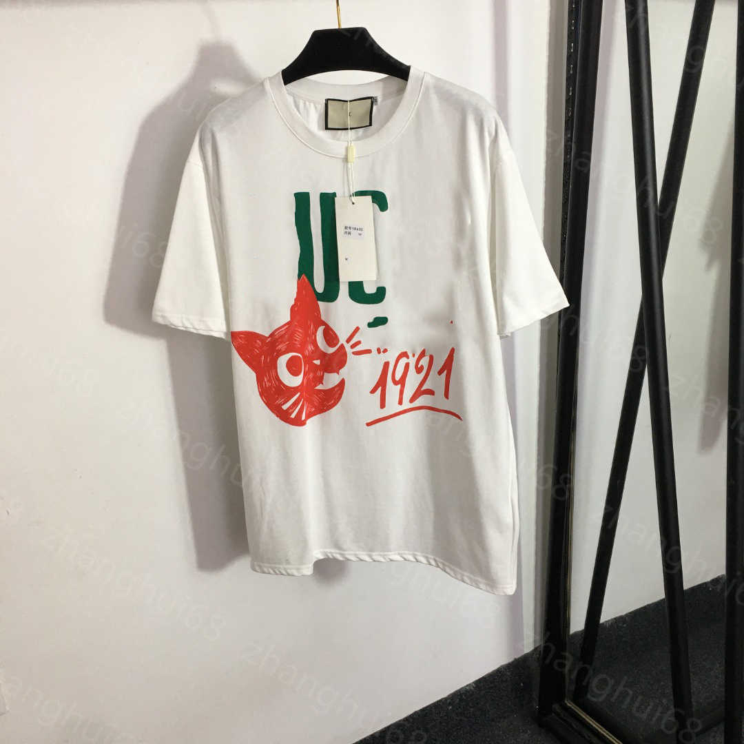 

23ss Womens T-Shirt womens designer clothing tee Round neck Pure cotton Kitty alphabet print loose short sleeve T-shirt High quality womens clothes, 16
