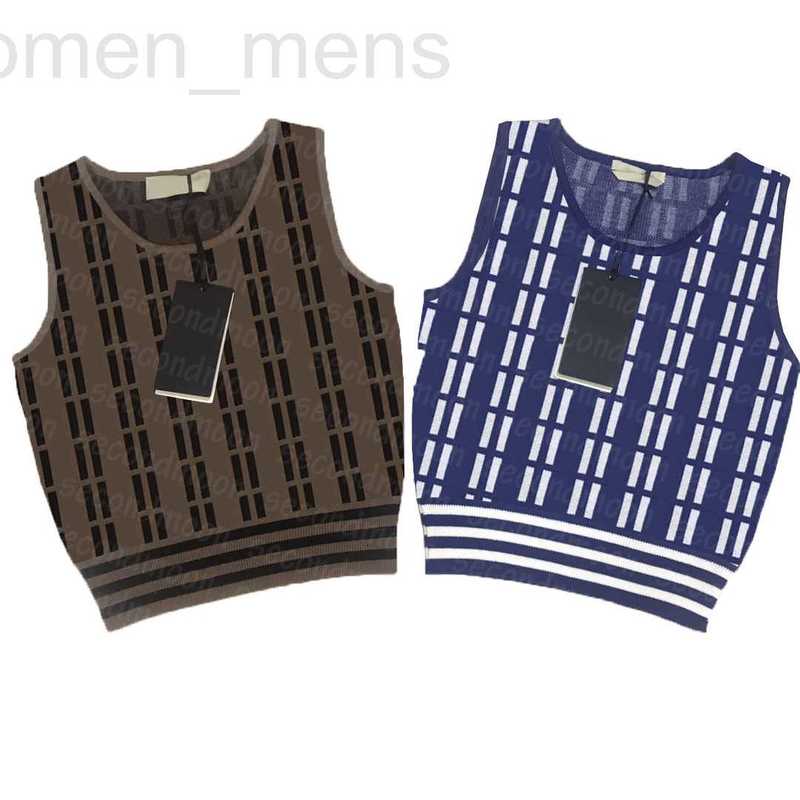 

Women's Tanks & Camis designer Full TankKnitting Vest Crew Neck Knitted Tops Casual Knits 342Q, Blue