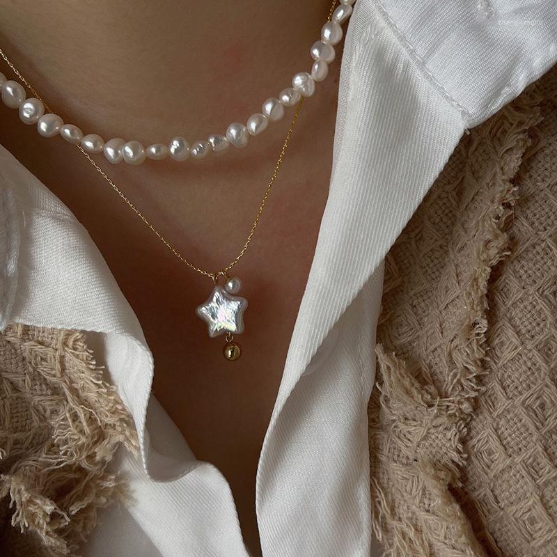 

Chains Natural Pearl Necklace Cute Wild Temperament Clavicle Chain Women's