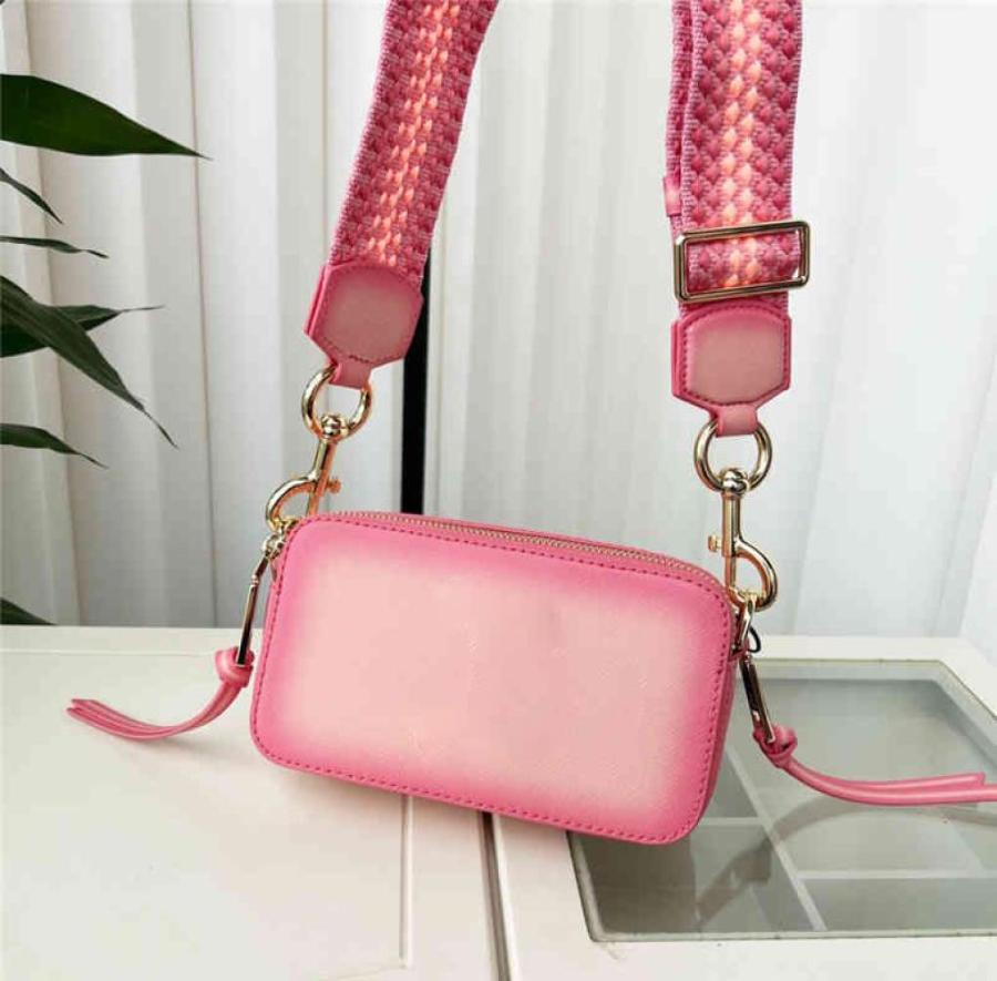 

Evening Bags Designer Shoulder Bags New Gradient Messenger Camera Luxury Wide Strap Small Square Crossbody Bags Lady Hangbags 22058893831, Sky blue