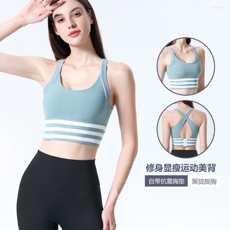 

Women' Tanks 2023 Beauty Back Sports Bra Women' No Steel Ring Gathering High-strength Lady Vest, Blue