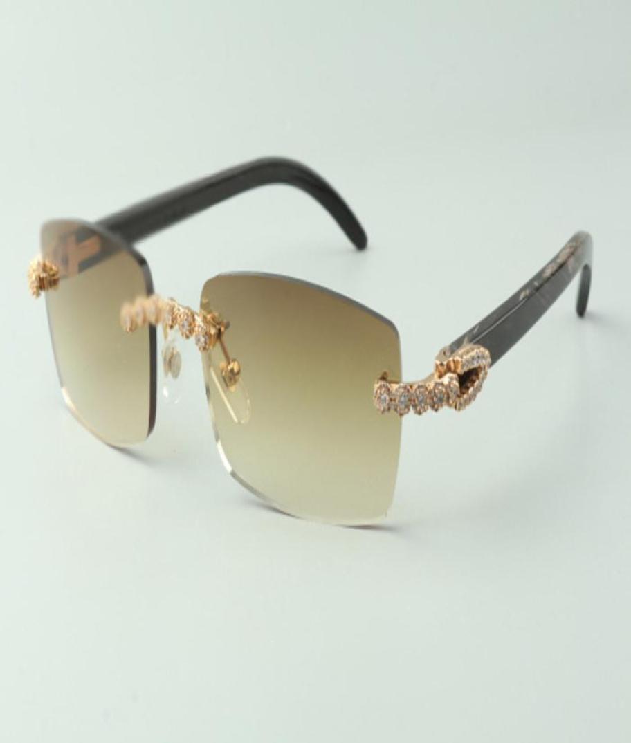 

2021 exquisite bouquet diamond sunglasses 3524012 with natural black textrued buffalo horn glasses lens 30 thicknesssize 181406447068