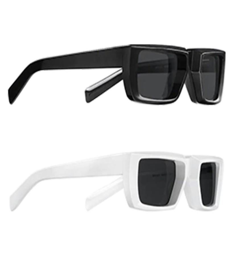 

Mens Womens Runway Sunglasses SPR 24Y Black and White Classic Convex Stereoscopic Thick Frame Summer Style Casual Beach Vacation A2615238