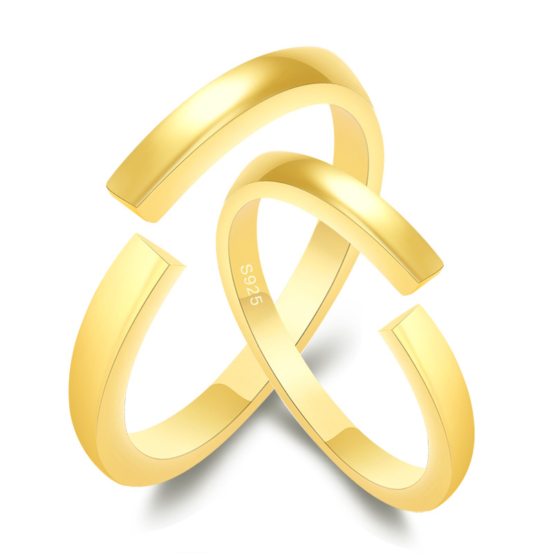 

Classic 18K Gold Plated Couple Rings for Men and Women