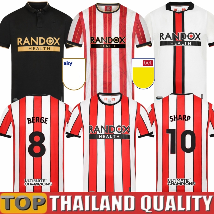 

SHEFFIELD kids 22 23 soccer jerseys Limited Edition Promotion Sander Berge UNITED John Egan Rhian Brewster Ahmedhodzic Oliver Jayden special football shirt, 22 23 away aldult
