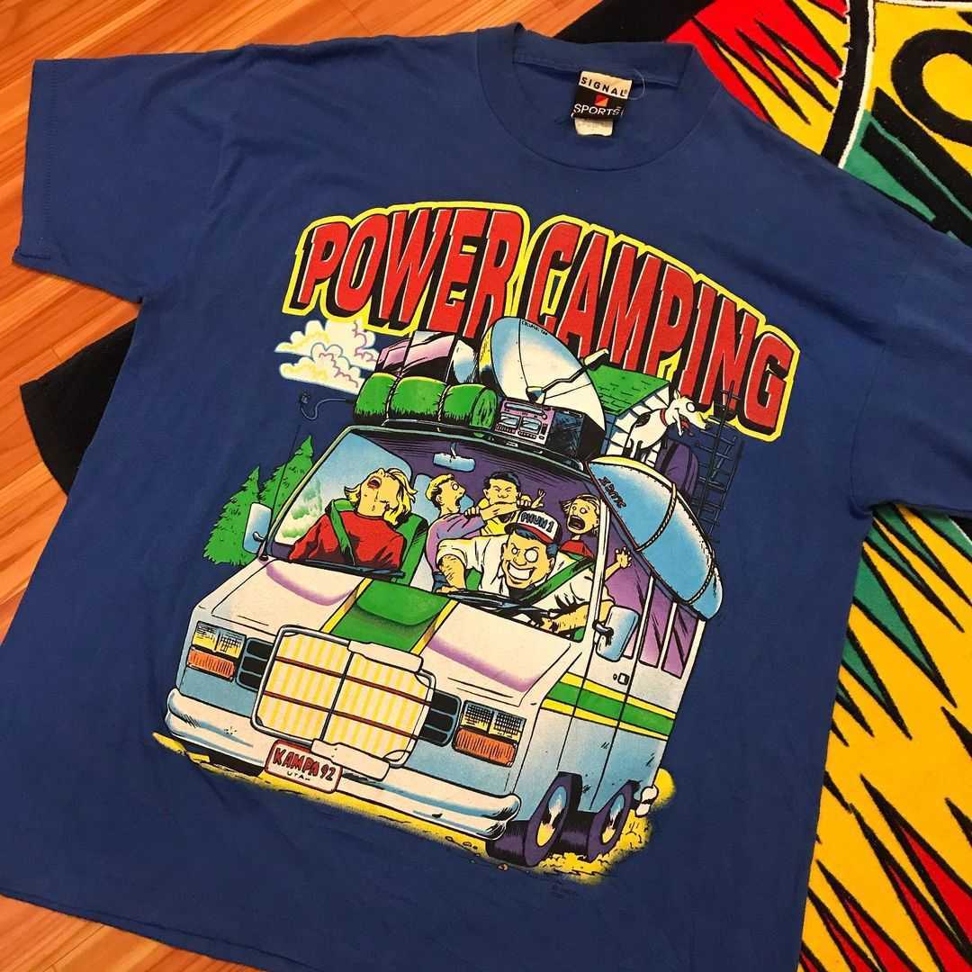 

Retro Vintage American Style Evil Urban Cartoon Anime Print Trend Short Sleeved T-shirt for Men and Women's Couples, Blue7