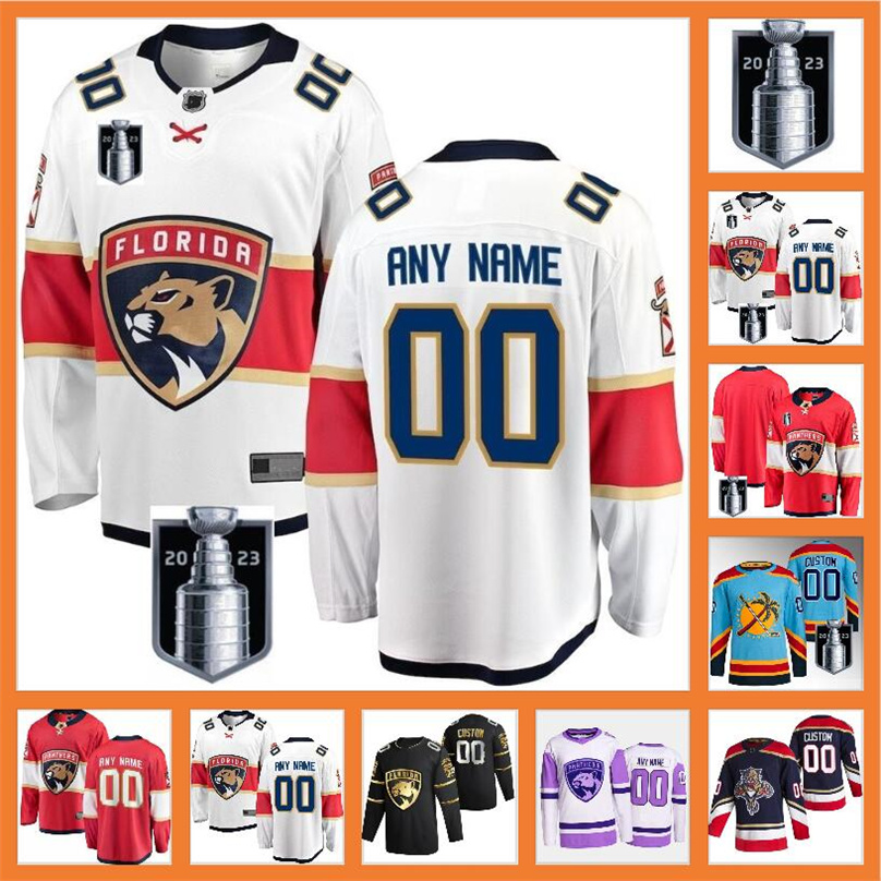 

2023 Stanley Cup Final Hockey Jersey leksander Barkov Matthew Tkachuk MNHLI Sergei Bobrovsky Carter Verhaeghe Sam Bennett Reinhart Brandon Montour Aaron Ekblad, Color