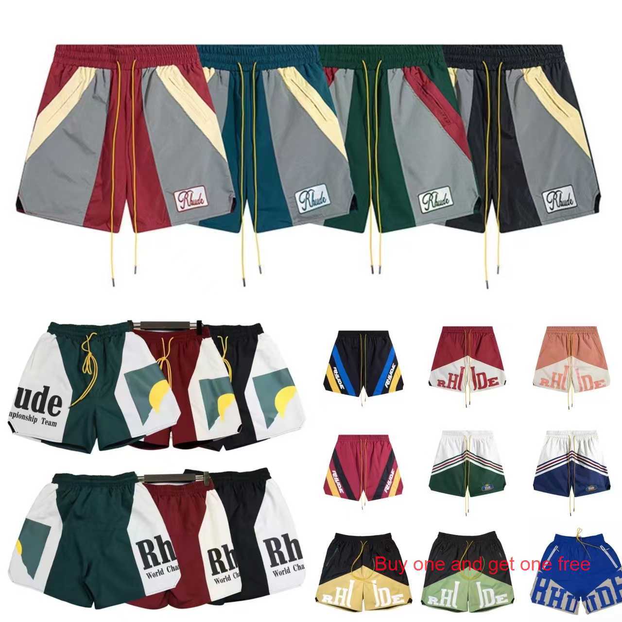 

Rhude Designer Shorts Mens Fashion Beach Trousers Sports Fitness Luxury High Quality Casual Versatile Quick Drying Eur Size S9RK, 3-2