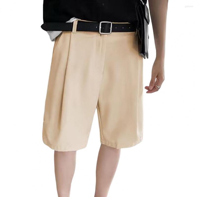 

Men's Shorts Work Soft Men Button Zipper Student Thin Straight Leg Casual Workwear, Black