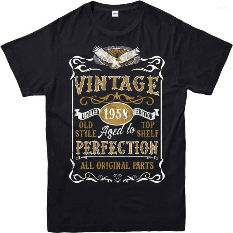 

Men's T Shirts 2023 Short Sleeve Casual Made In 1958 Vintage T-Shirt Birthday Age Year Gift Top Sale Cotton Shirt, Camel