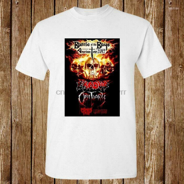 

Men' T Shirts EXODUS OBITUARY BATTLE OF THE BAYS TOUR POSTER 2023 USA SIZE T-SHIRT EN1(1, Men-darkpurple