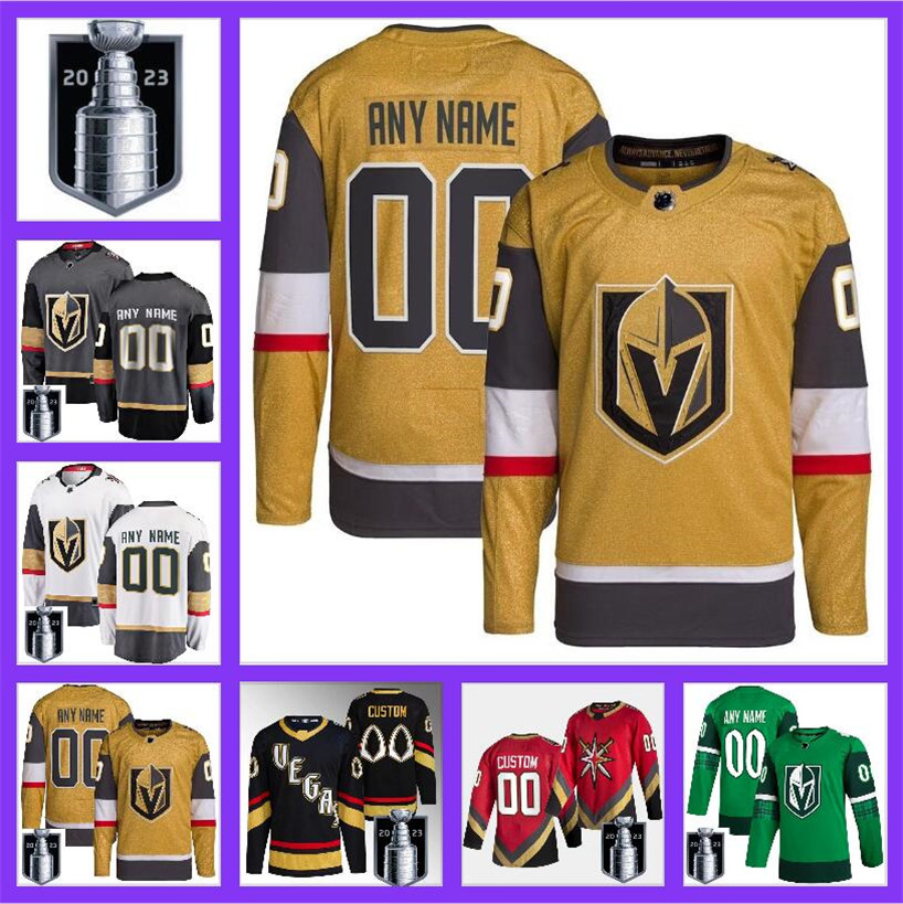 

2023 Stanley Cup Jerseys Custom Vegas Golden Knights Hockey NHLDx Jack Eichel Mark Stone William Karlsson Alex Pietrangelo Jonathan Marchessault Shea Theodore, 2.color