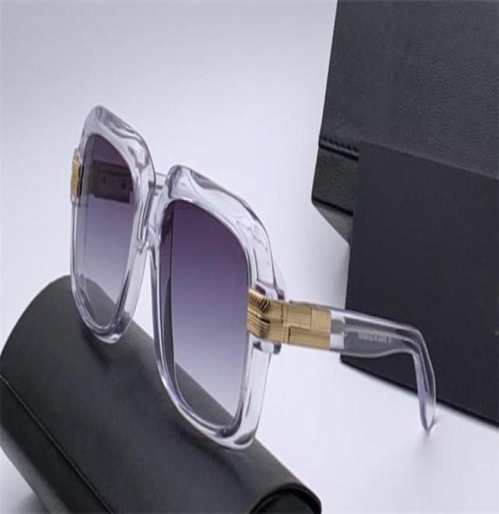 

Vintage Square Sunglasses for Men Crystal Gold Grey Gradient 607 Sun Glasses Men Sunglasses Shades New with box6272648
