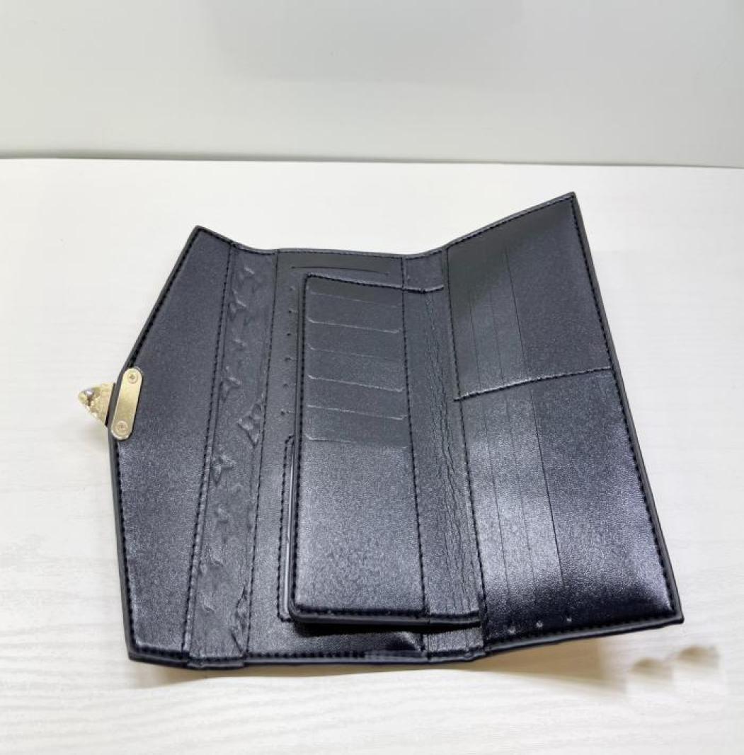 

Two piece PORTEFEUILLE SARAH WALLET High Quality Womens Men Fashion Envelopestyle Long Wallet Card Holder Case Iconic Brown Wate9182988, Red