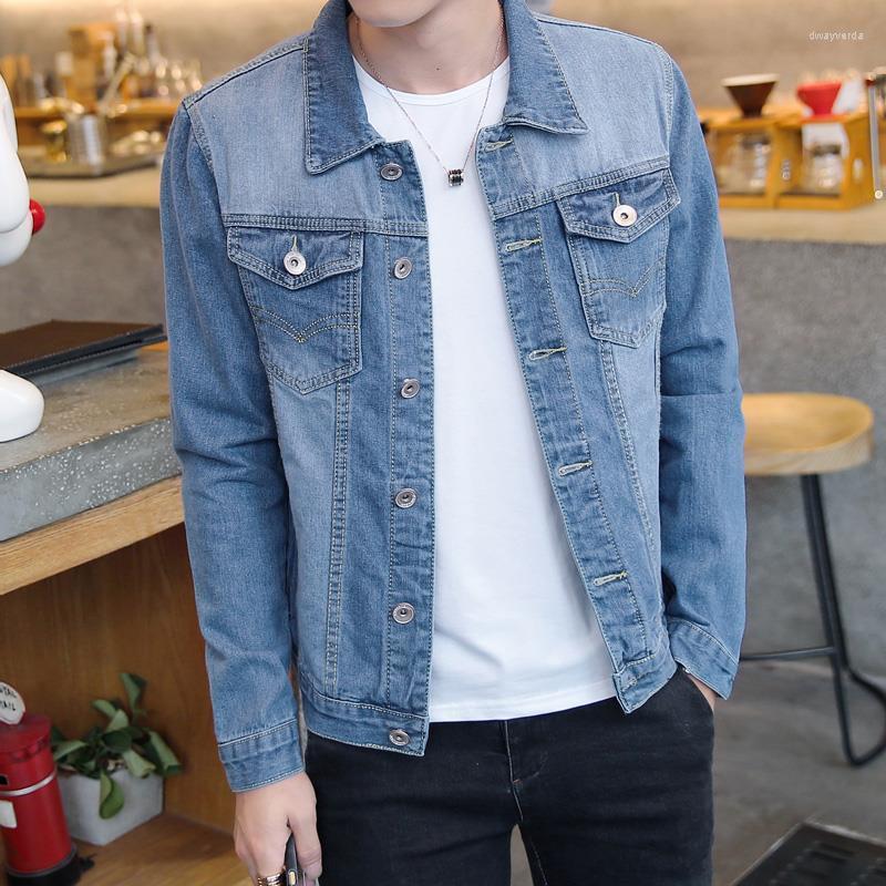 

Men's Jackets Denim Jacket Trend Slim All-match Men's Youth Tide Brand Students Casual Wear Clothing Korean Men, Same as pictures