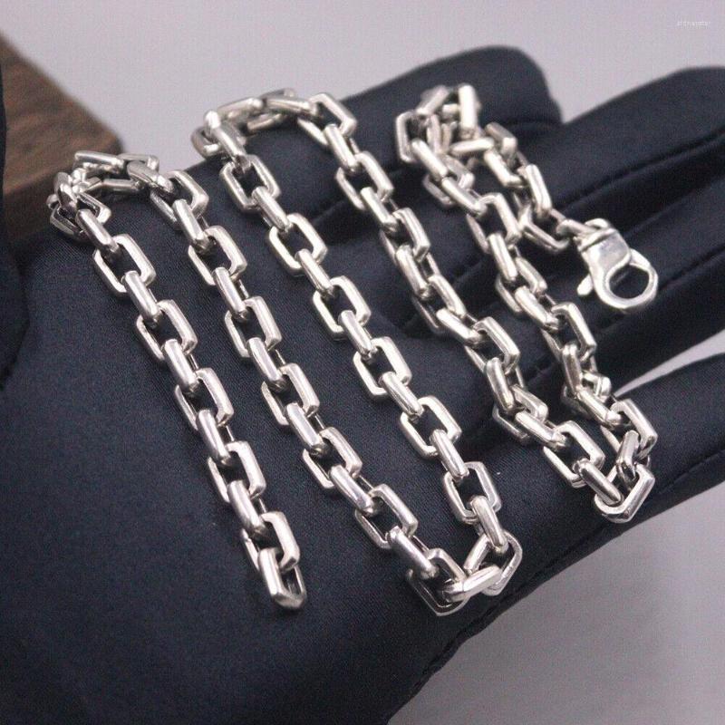 

Chains Genuine 925 Sterling Silver 7mm Cable Link Chain Men's Necklace 22inch