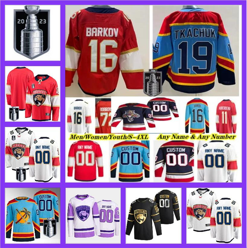 

2023 Stanley Cup Final Hockey Jersey leksander Barkov Matthew Tkachuk MNHLYY Sergei Bobrovsky Carter Verhaeghe Sam Bennett Reinhart Brandon Montour Aaron Ekblad, Color
