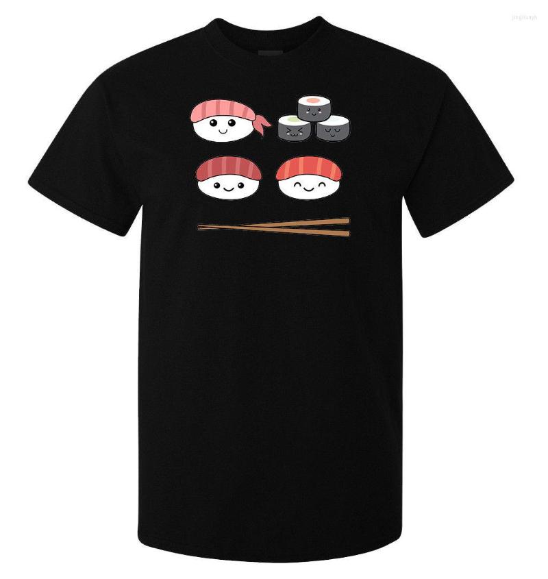 

Men's T Shirts Happy Sushi And Chopsticks Japan Style Art Men Shirt Black, New shirab7518