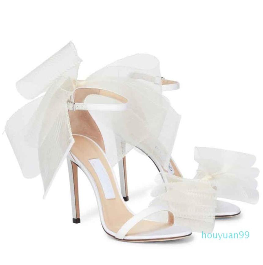 

Summer Sandal Dress Shoes Women039s Bow trimmed Heels Party Wedding Bridal Fashion Brand Lady8397106, Red