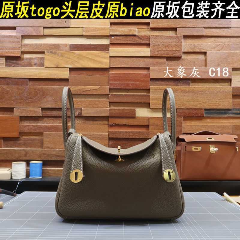 

Bags H erme Mini Lindys Bag 26 Lindys Bag Mini Genuine Leather Doctor Bag Lindys Bag Women's Bag Togo Head Layer Cowhide, Pink gold buckle 20